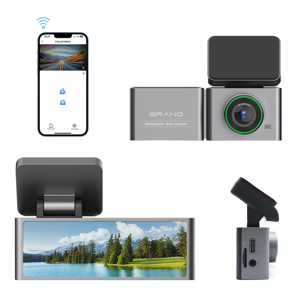 Factory Supply 3.2 Inches Car Video Recorder Car DVR Dual Dash Cam With Front 4K + Rear 1080P