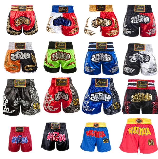 Pantalon Boxeo синий производитель короткие ММА Муай Тай шорты на заказ мужские тайского бокса Таиланд