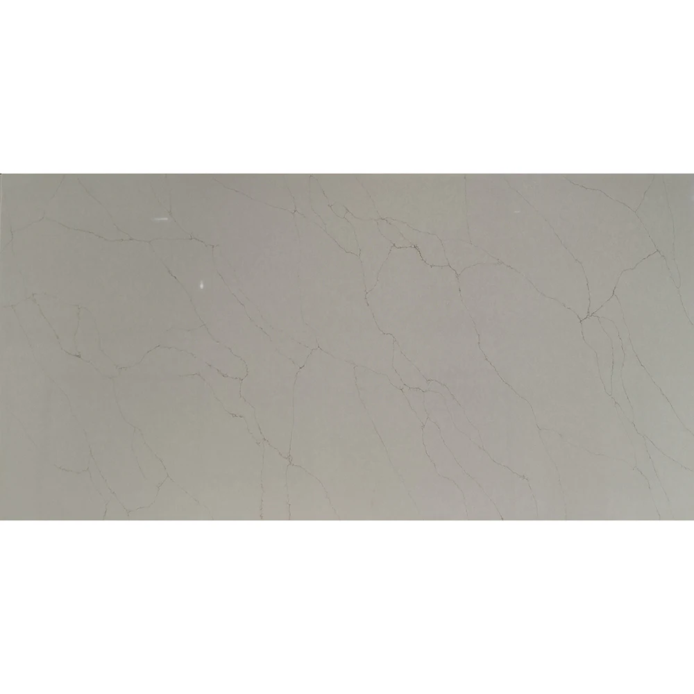 SMT silicon free zero 0 Silica Stone White Polished Surface Luce Castade Artificial Quartz Countertop Slabs Wholesale Price