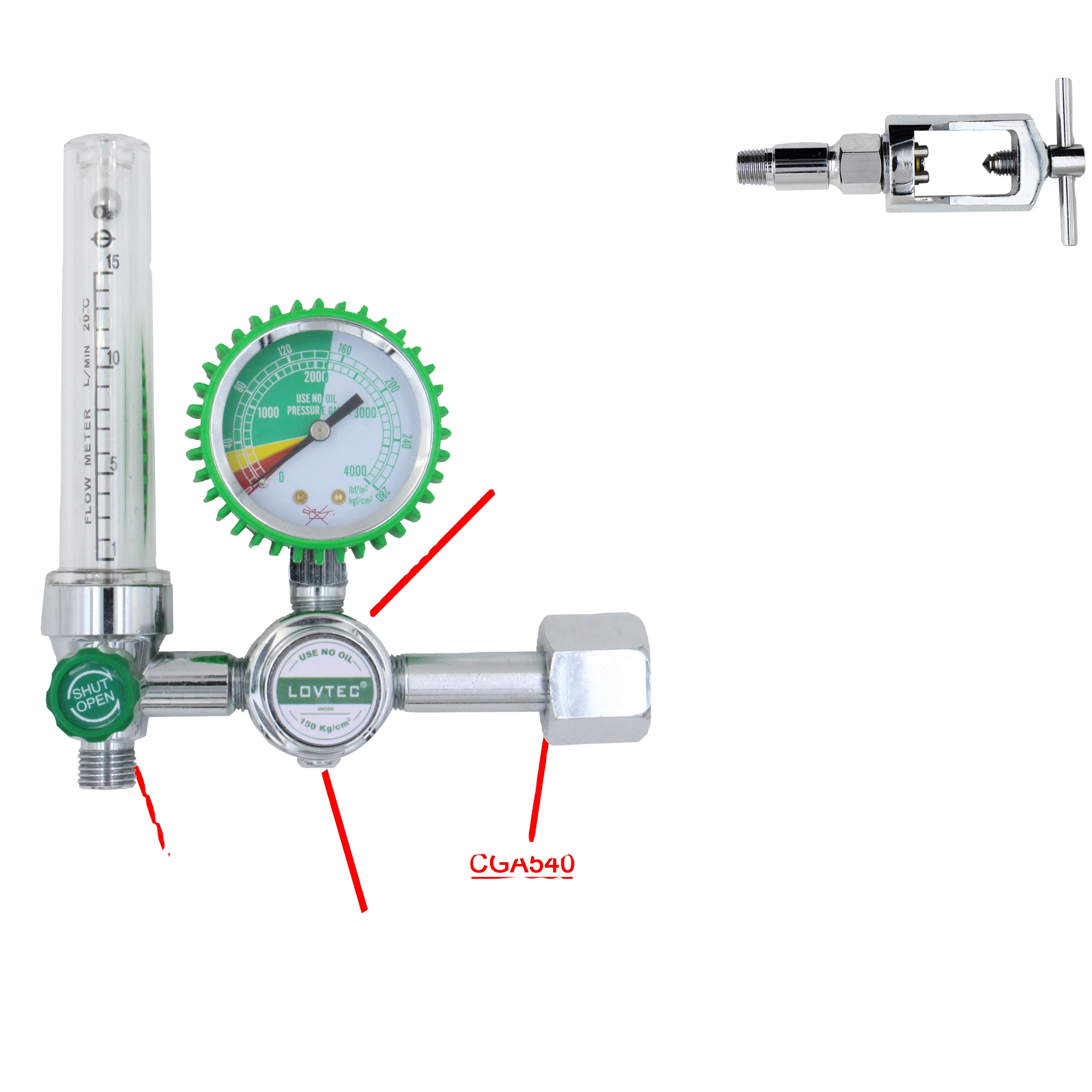 Lovtec Universal High Quality oxygen inhalator oxygen flowmeter regulator oxygen regulator with flowmeter