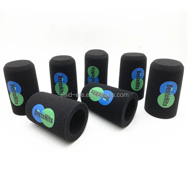 Shu re SM7B mic foam windsocks for broadcasters vloggers Studio MV7 microphone windscreens channel logo printed.