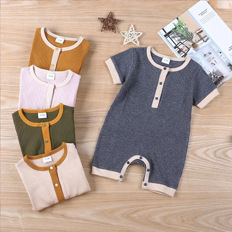 2022 boho designer cotton 0-6 girl knit romper wholesale newborn blank baby clothes custom baby clothing