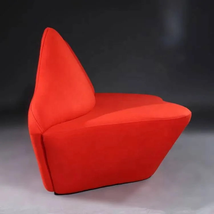 Home Furniture Living Room Couch Modern Two sofa Hot Red Lip Sexy Flaming Kiss Shaped Sofa Made In China For Sale