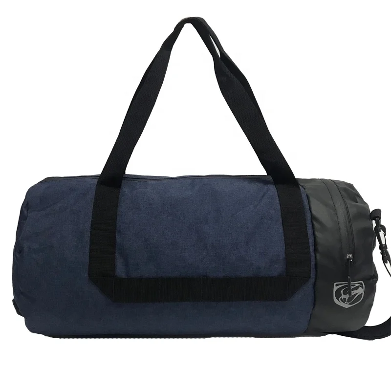 Recycle Bottle Fabric with shoe compartment RPET Barrel Sport duffel bag