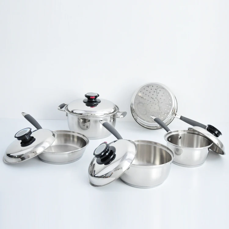 Premium quality kitchen utensils pot set stainless steel 28 pieces pots and pans pans cookware set