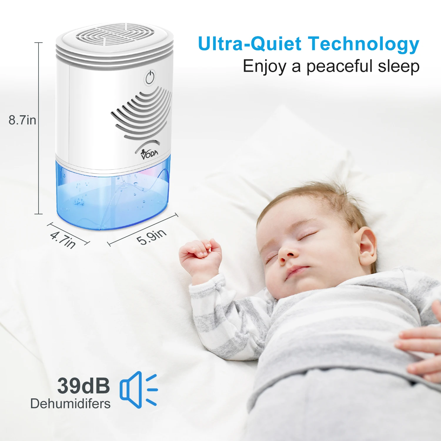 Small Portable Dehumidifier With Removable Water Tank for Hotel Office