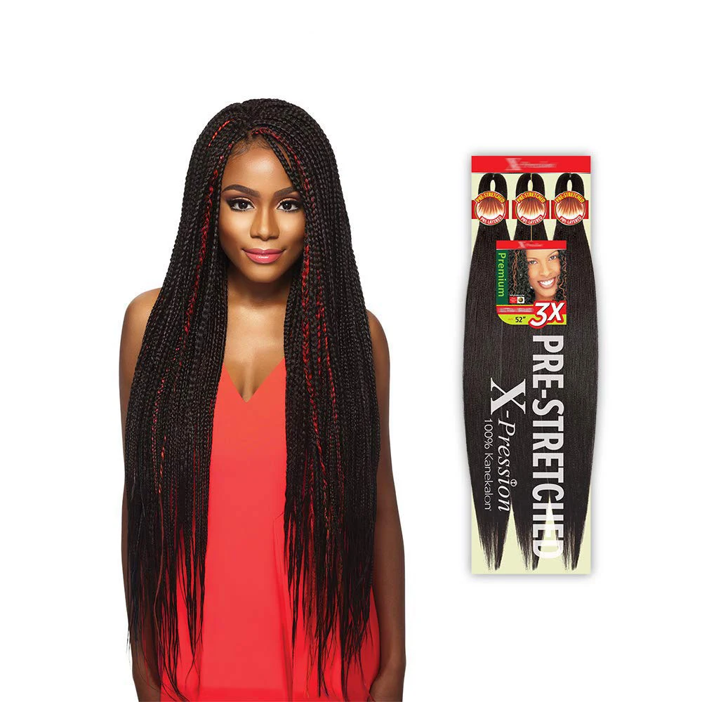 3x In One Pack Braids Easy Pre Stretch Ombre Prestretched Synthetic Braiding Hair