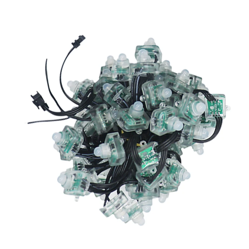 LED Node 12MM Digital RGB Square WS2811 IC Pixel Module String 5V 12V Waterproof 2811 Individually Addressable Light