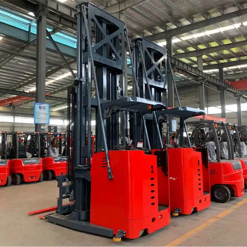 CE 1.5 ton  electric three way pallet stacker with  EPS steering system stand up type