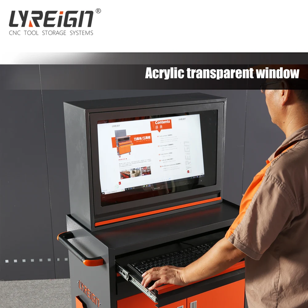 LYREIGN LFPCP01C Hideaway Mobile Enclosure Industrial Computer Cabinet