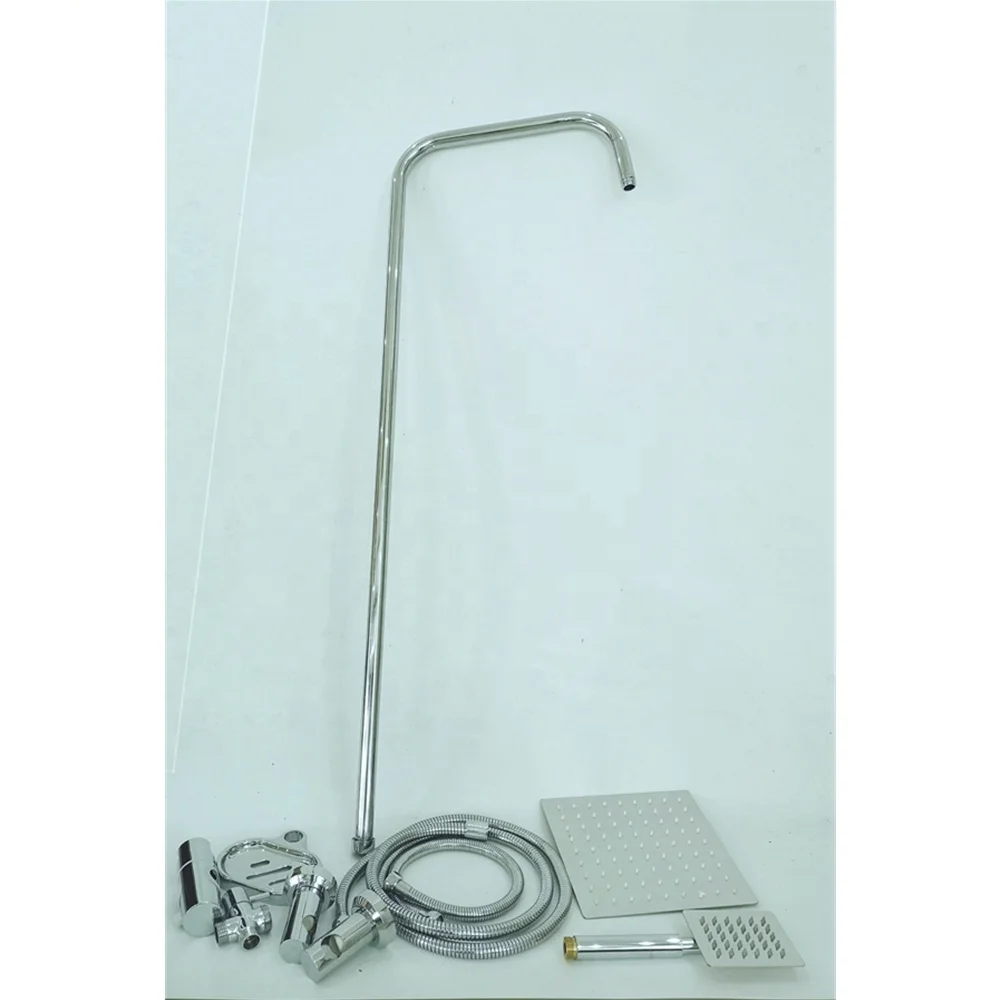 New product sanitary ware cold hot water rainfall unique mixer faucets set wall mounted brass head equipments Bathroom