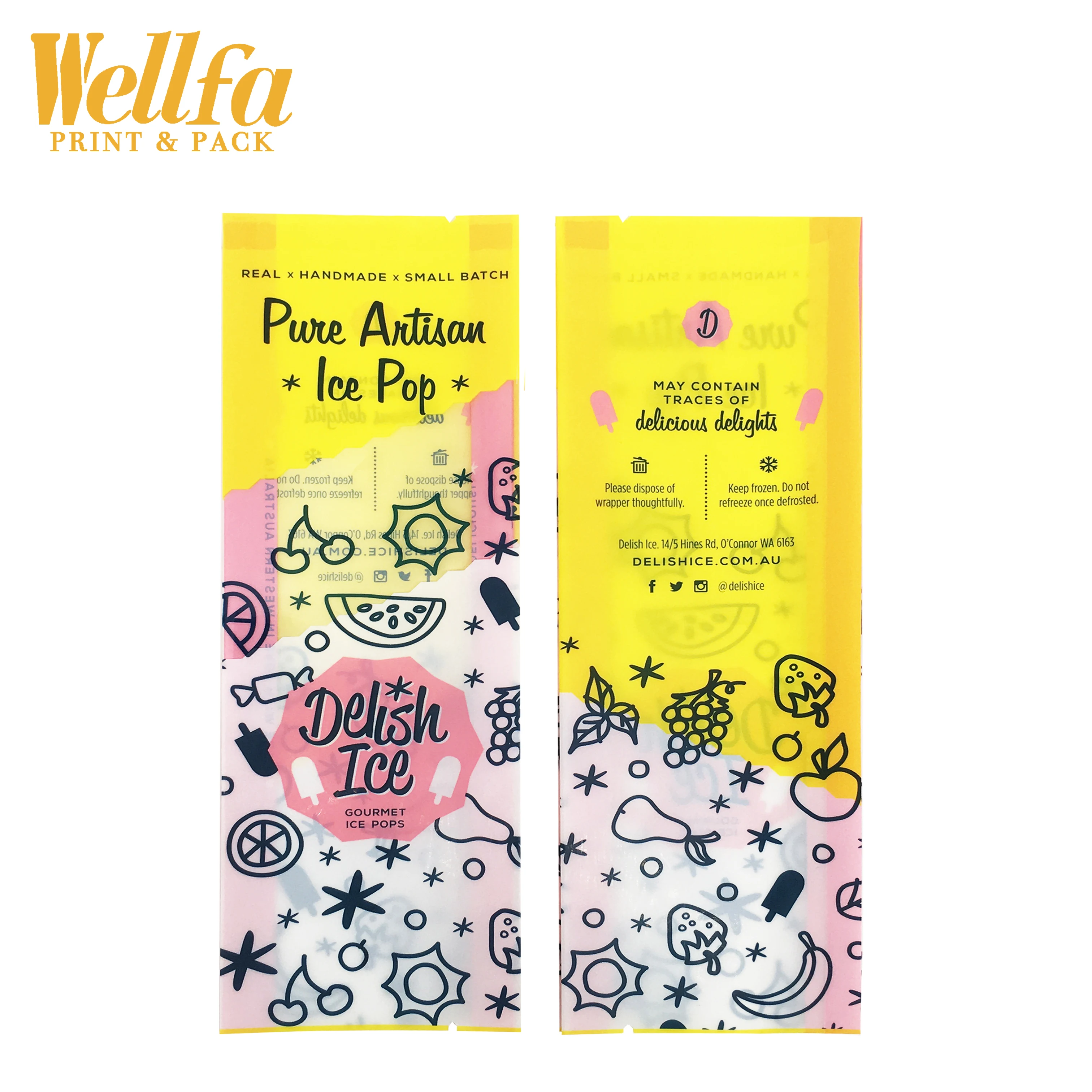 Оригинальная фабричная пластиковая упаковка для мороженого с принтом на заказ