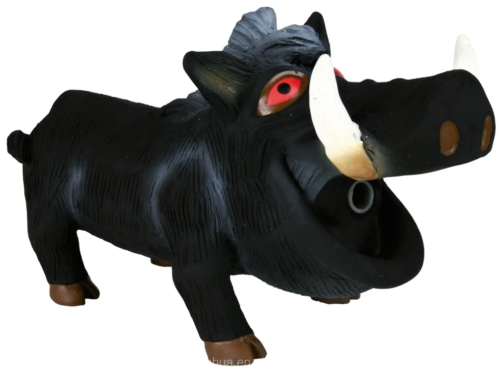 Wild Boar Dog Toy for Aggressive Chewers Funny Latex Rubber Squeeze Grunting Pig Sound Play  Squeaky Pig Dog Toys