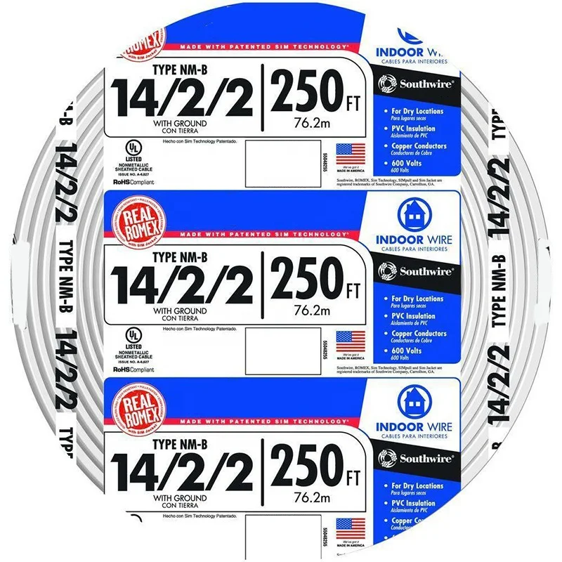 Кабель с сертификатом Ul, провод 14/2 12-2 6/3, строительный провод NMD90