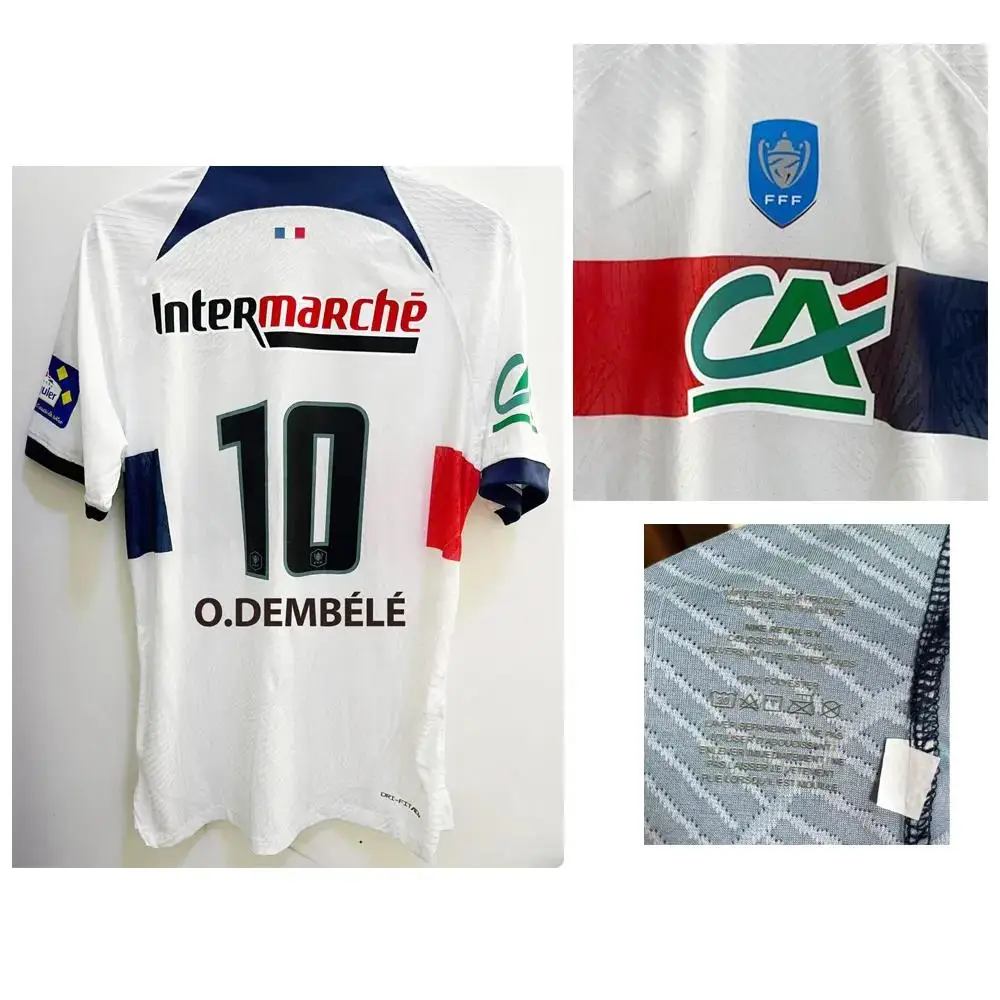 Домашний текстиль 2024 Coupe De France Maillot PSG Zaire Emery Asensio Kolo Muani LI KANG IN Dembele Ramos железный Кубок французской Лиги