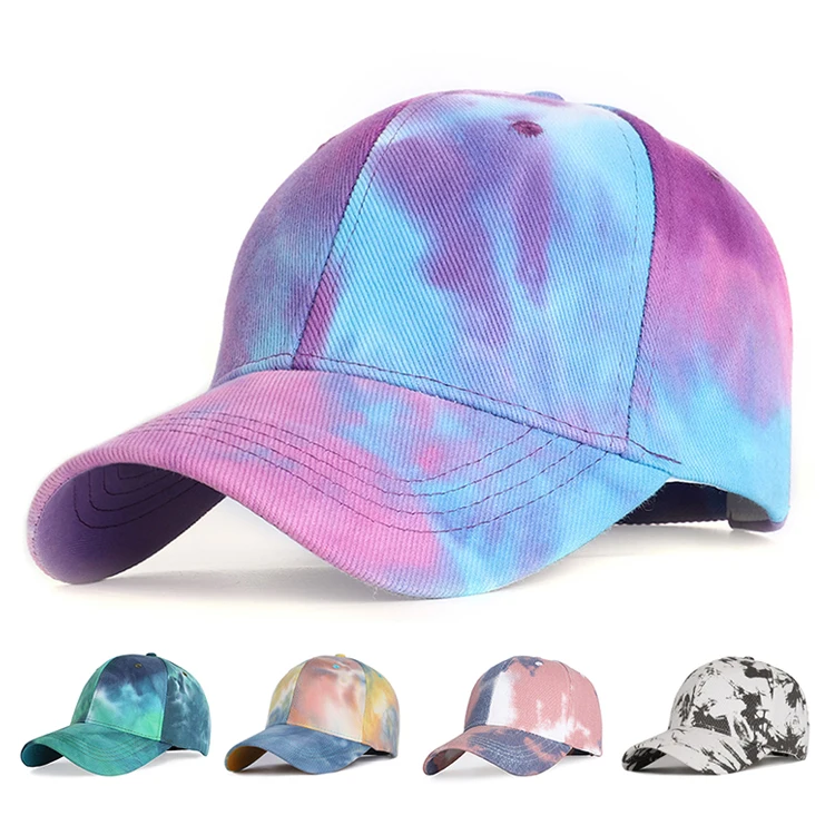 Бейсболка Tie-Dye для мужчин и женщин Весенняя Кепка-Снэпбэк цветная уличная регулируемая с защитой от