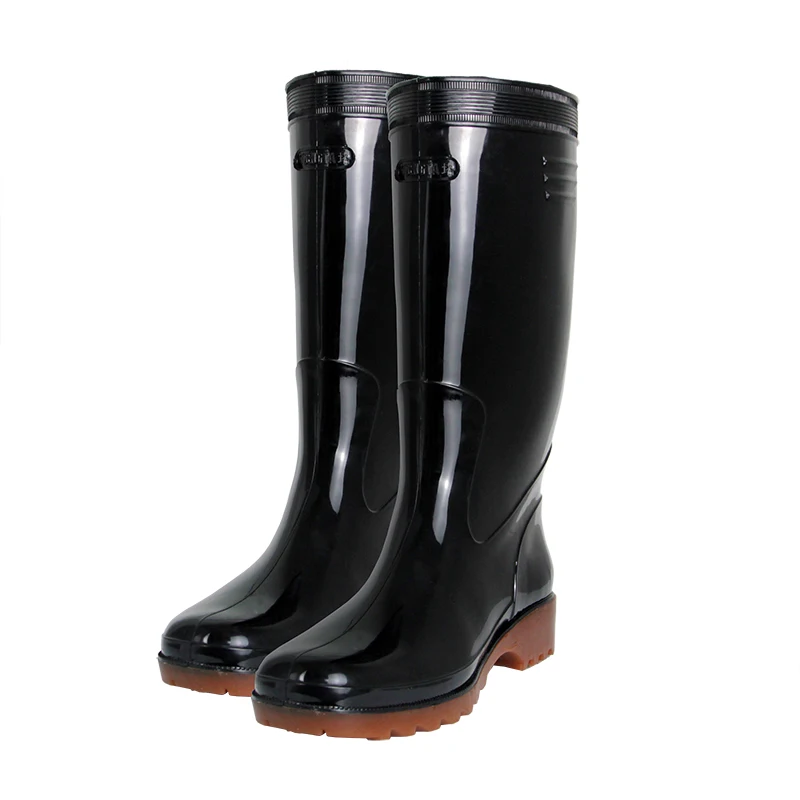 Wholesale high quality popular modern style shoes waterproof men cold weather rubber rain boots high ankle