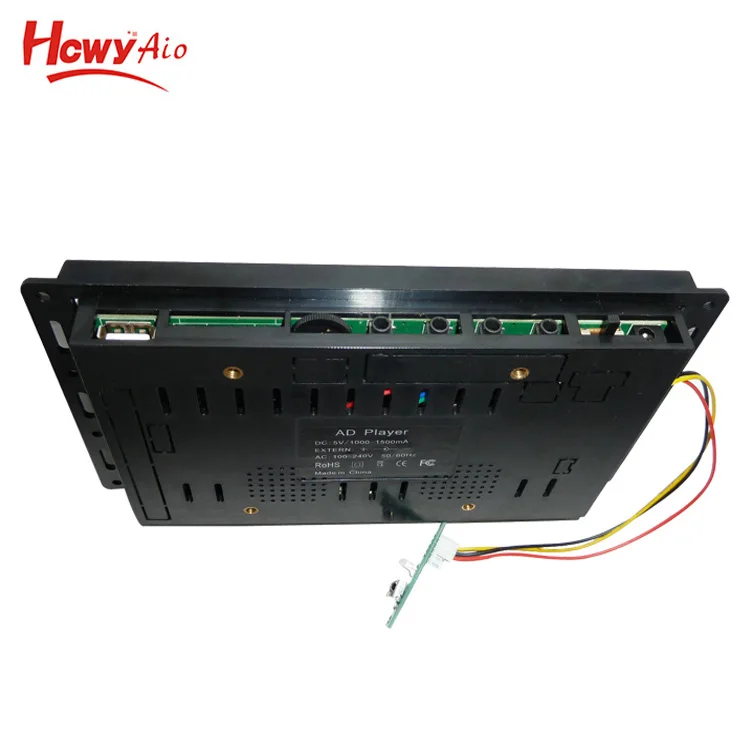 Embedded Supermarket 7 inch Display Digital Signage Advertising Player From CF/SD Card LCD Advertising Player With Puss Button