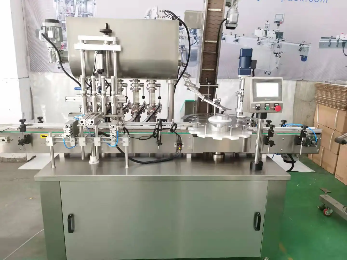 YMF4C1 Automatic shampoo filler honey jar gel Essential Oil Liquid Spray Bottles filling capping machine