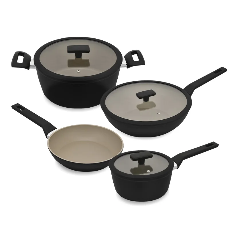 Pots And Pans Non-Stick Cookware Set Milk Pot Home Cooked Dishes Wholesale By Manufacturers