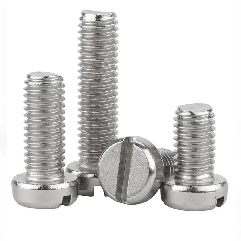 Customised 304 stainless steel pan head slotted screw flat head round head slotted screw M1.6 M2 M3 M4 M5 M6 M8 M10