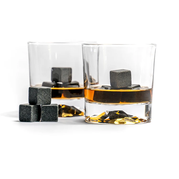 Iwin Wholesale Crystal Whiskey Glass Gift Set With Whiskey Stones Wooden Gift Box And Stones Coaster For Party Hotels