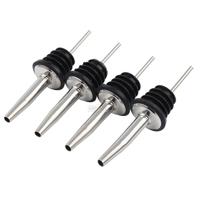 Stainless Steel Pourer Dispenser Spouts Stainless Liquor  Flow Bottle Spirit Nip Pour Spout