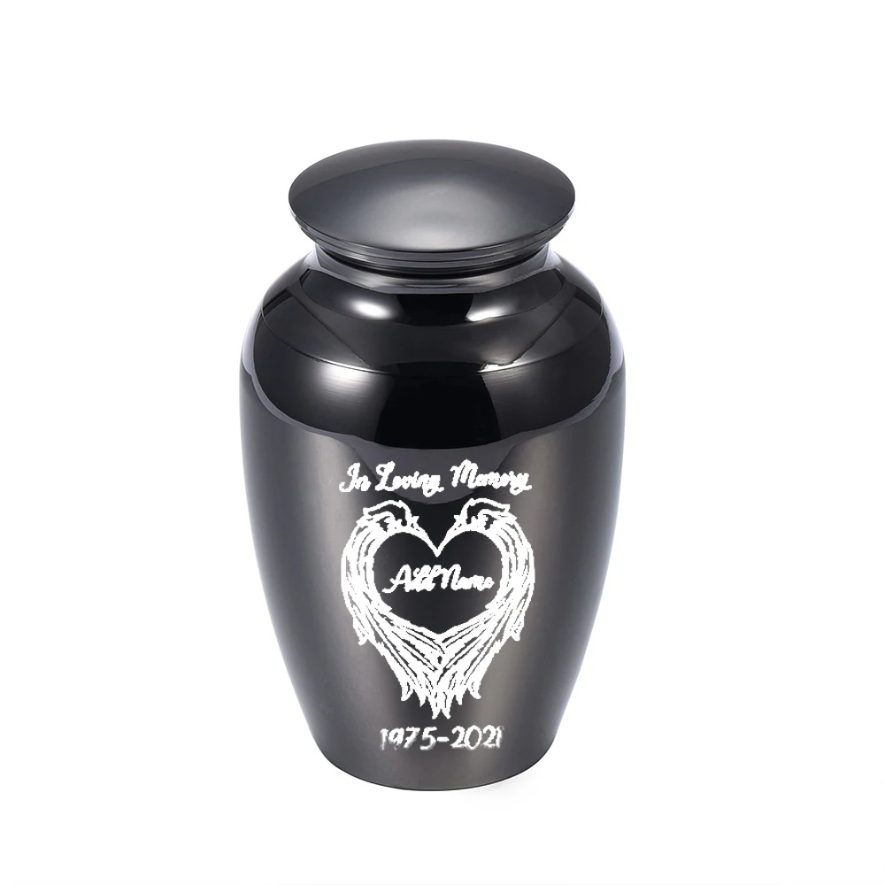 Dogs Cats Small Cremation Urn Aluminum Alloy Memorial Human Pets Ashes Casket Funeral Keepsake 70x45mm - in Loving Memory
