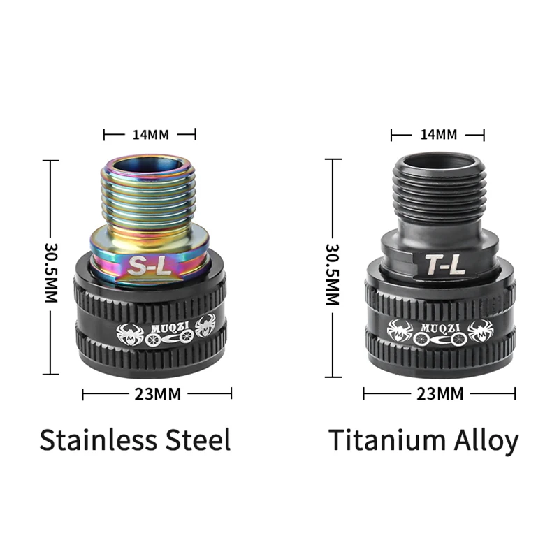 MUQZI Bicycle Pedal Extender Bolt 16mm Quick release pedal Extender For 9/16 inch Threaded Pedal