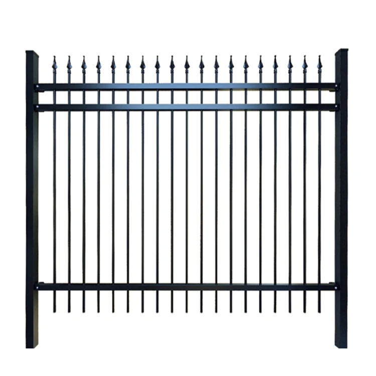 WP-011  China Cheap  Outdoor Yard Decorative Wrought Iron Houses Gates and Fence Railing Panels  No Dig Aluminum Fence