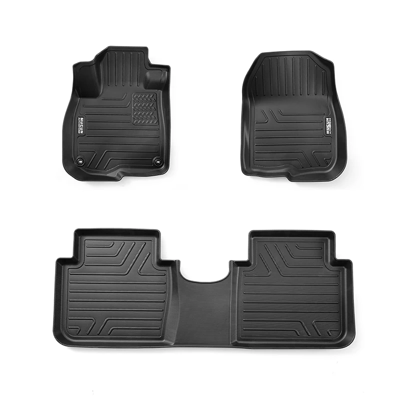 striped leather foam material car floor mat for Honda CRV
