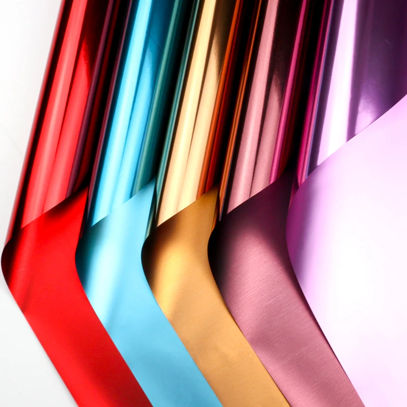 
Florist Supplies Metallic Color Matt Bopp Glitter Specialty Gift Wrapper Plastic Flower Wrapping Paper 