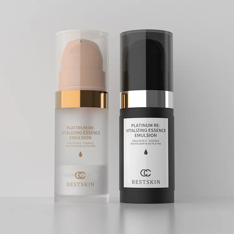 wholesale Price 5 10 15 ml Cosmetic vacuum Bottle for Serum with Airless Lotion Pump