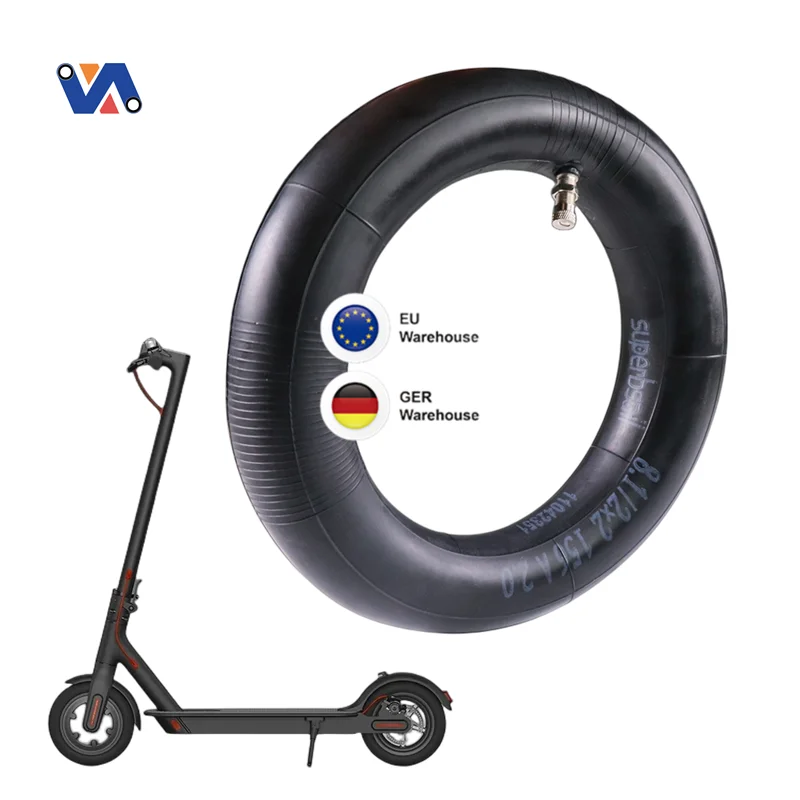 New Image EU Warehouse Scooter Parts 8 1/2*2 Straight Valve Inner Tube For Xiaomi Mijia M365/Pro Replacement Scooter inner Tube