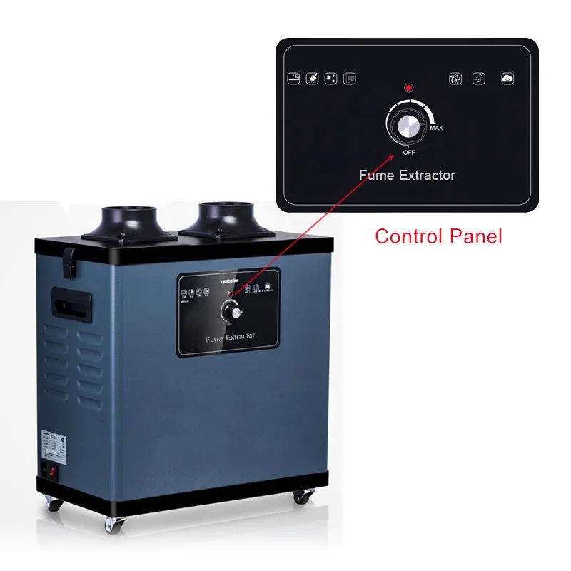 Double arm portable exhaust solder fume extractor