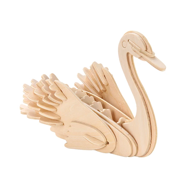 OEM ODM Factory Directly Supply Lovely Toy Wild Zoo animal swan Custom animal DIY painting toy Swan STEM class best supplies