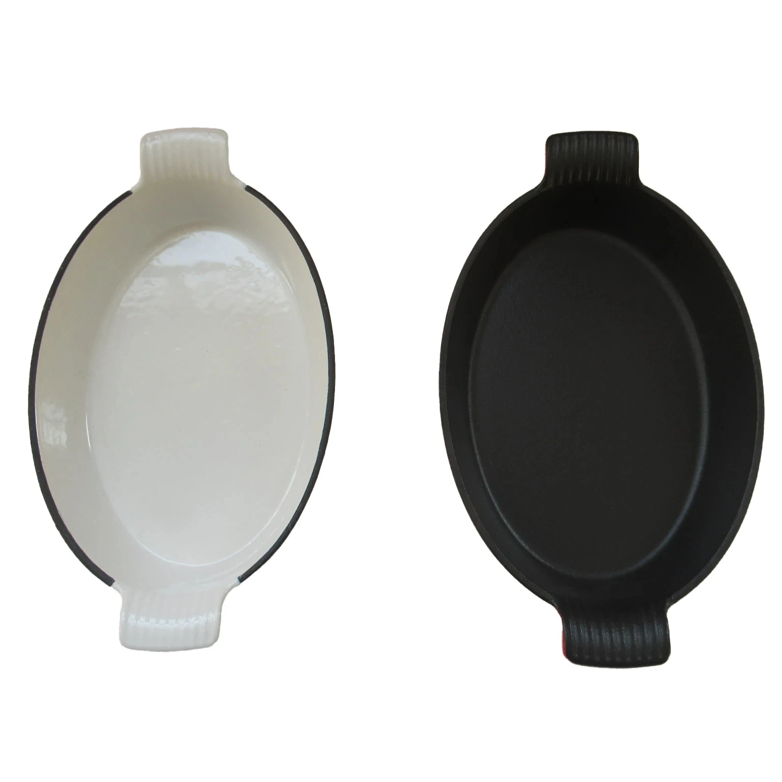 WZ cast iron cookware/bakeware ODM/OEM Wholesale Multifunction Enameled Cast Iron Baker Dish  Roasting Pan For Kitchen Cooking