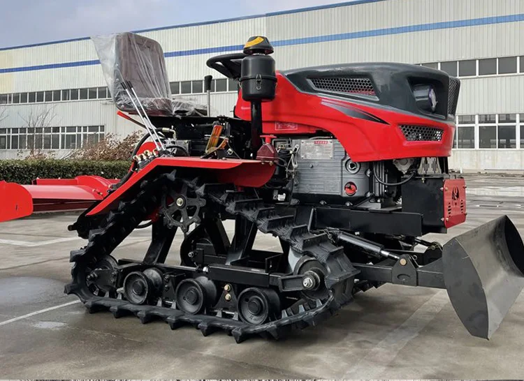 Crawler Tractor 35HP 50HP 80HP 120HP Agricultural Rubber Crawler Tractor with COMPLIMENTARY multifunctional accessories