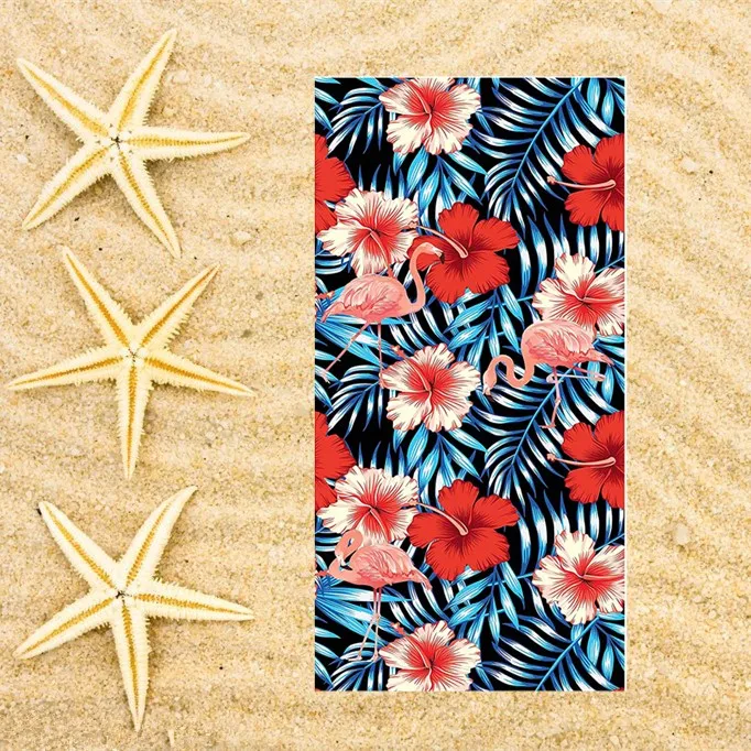 Luxury Sand Free Super Absorbent Custom Printed Suede Microfiber Sport Beach Towel