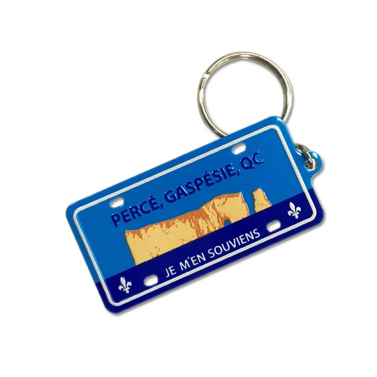 custom design  personalized license plate keychain custom logo metal aluminum key chain Soft Enamel Keychain