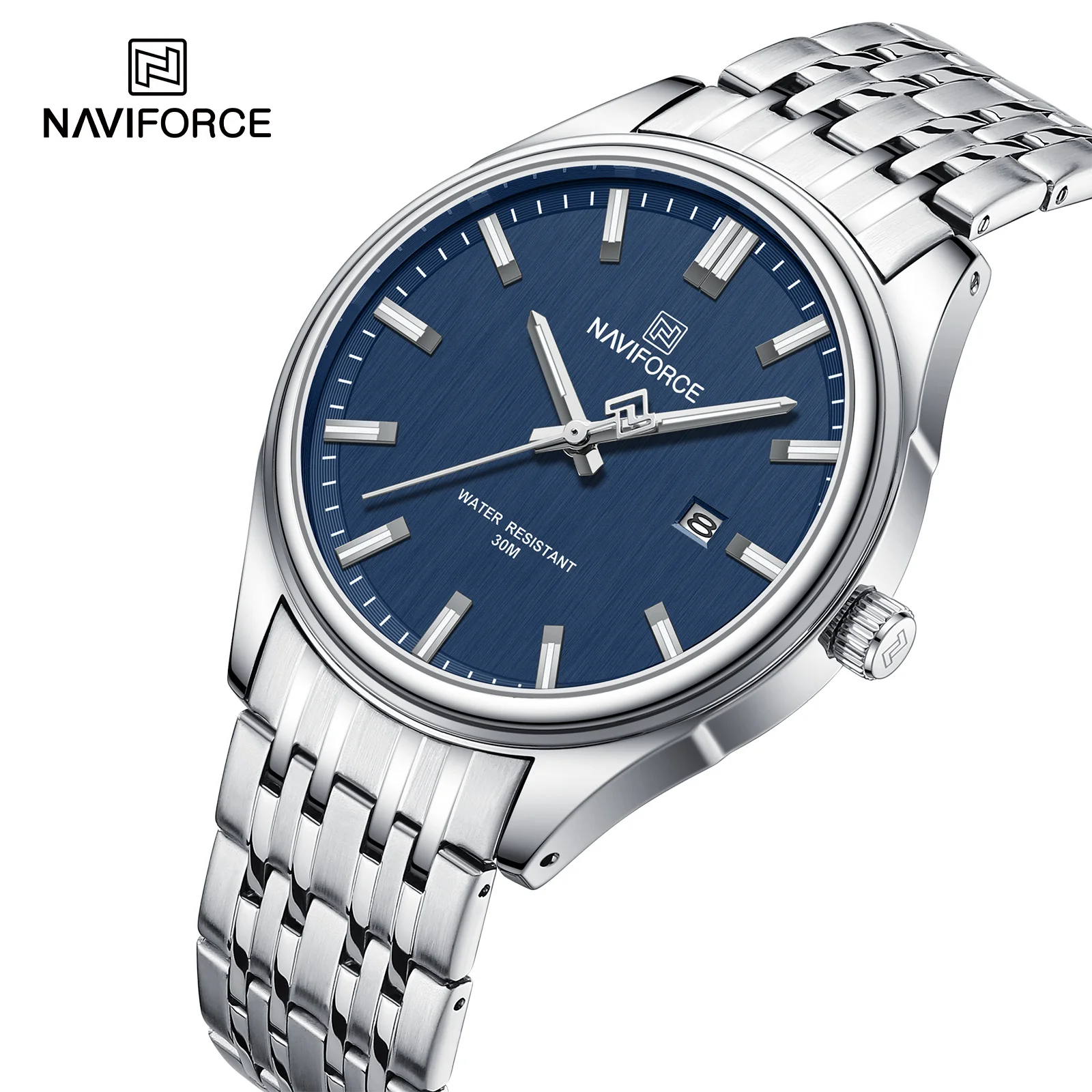 Naviforce NF8039 new design male timepiece low cost Stainless steel band waterproofing date display Leisure wrist watch