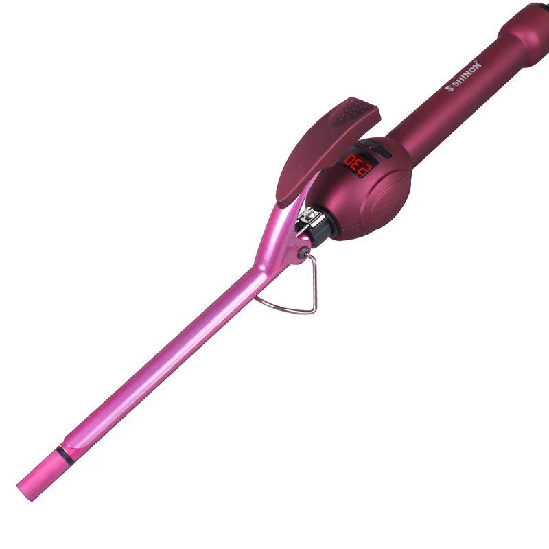 Classic Fashion Red Portable Hair Curler Automatic Rapaid Heating Long Barrel Curling Iron For Woman