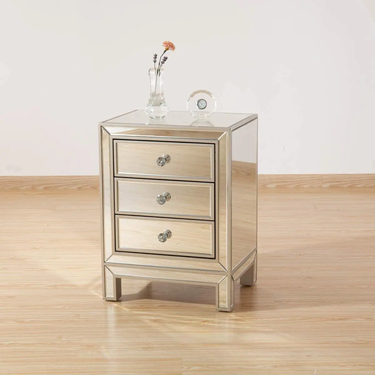 Sparkly Mirrored Console Table Luxury Living Room Mirror Furniture TV Bench Night Stand