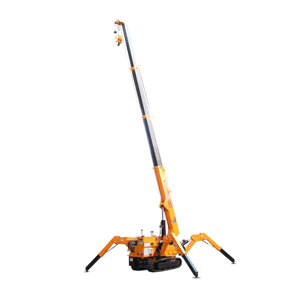 BETE 360 Degree Hydraulic 9.5m Foldable 3Tons Mini Crawler Spider Crane