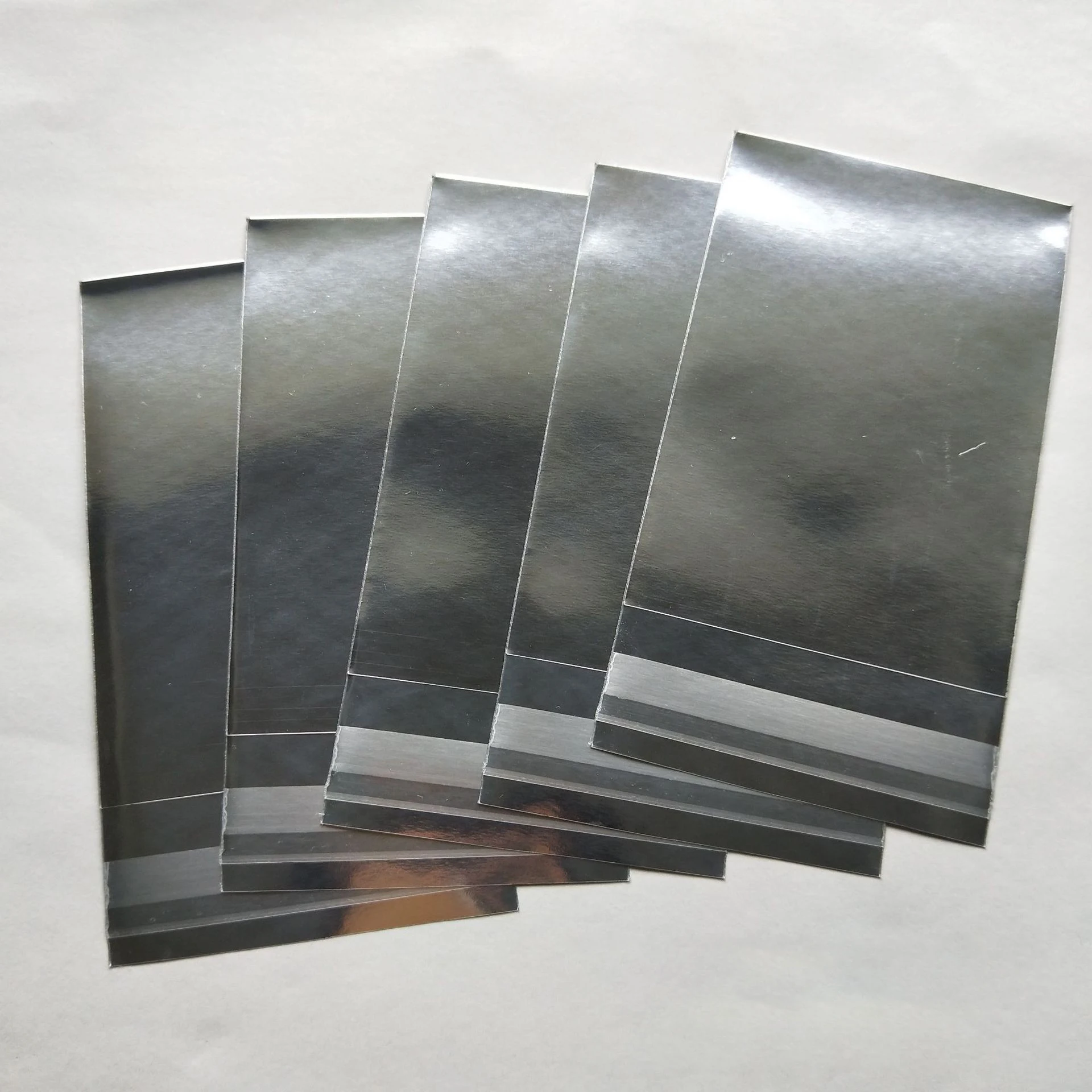Self-sealing Packaging Bright Silver Film Custom Double-sided Self Adhesive Seal Aluminum Foil Bag