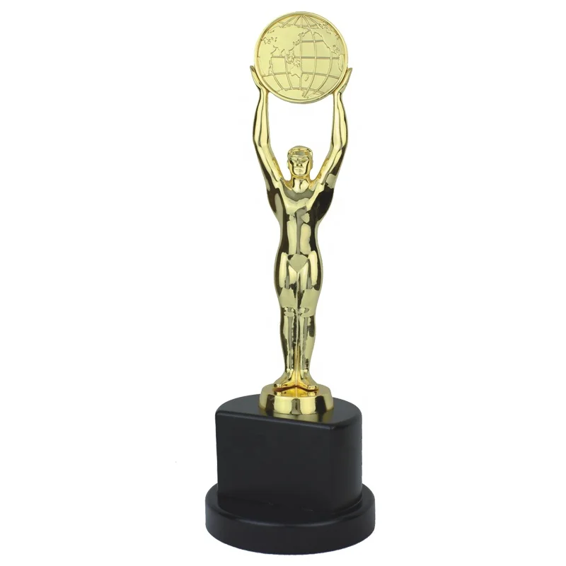 Wholesale star shape plastic base customized grammy award trophy with gold foil