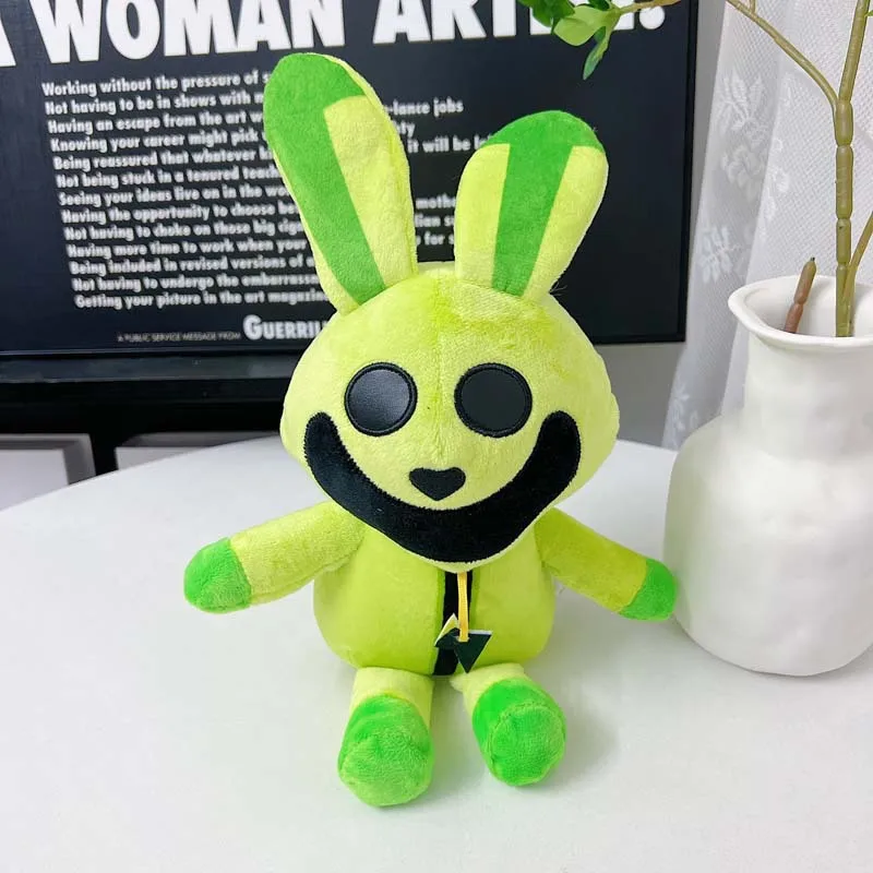 Carton Hot smiling critters Smiling Critters Purple cat figures and green rabbit pluses Hopscotch CatNap BearHug Plushie Doll