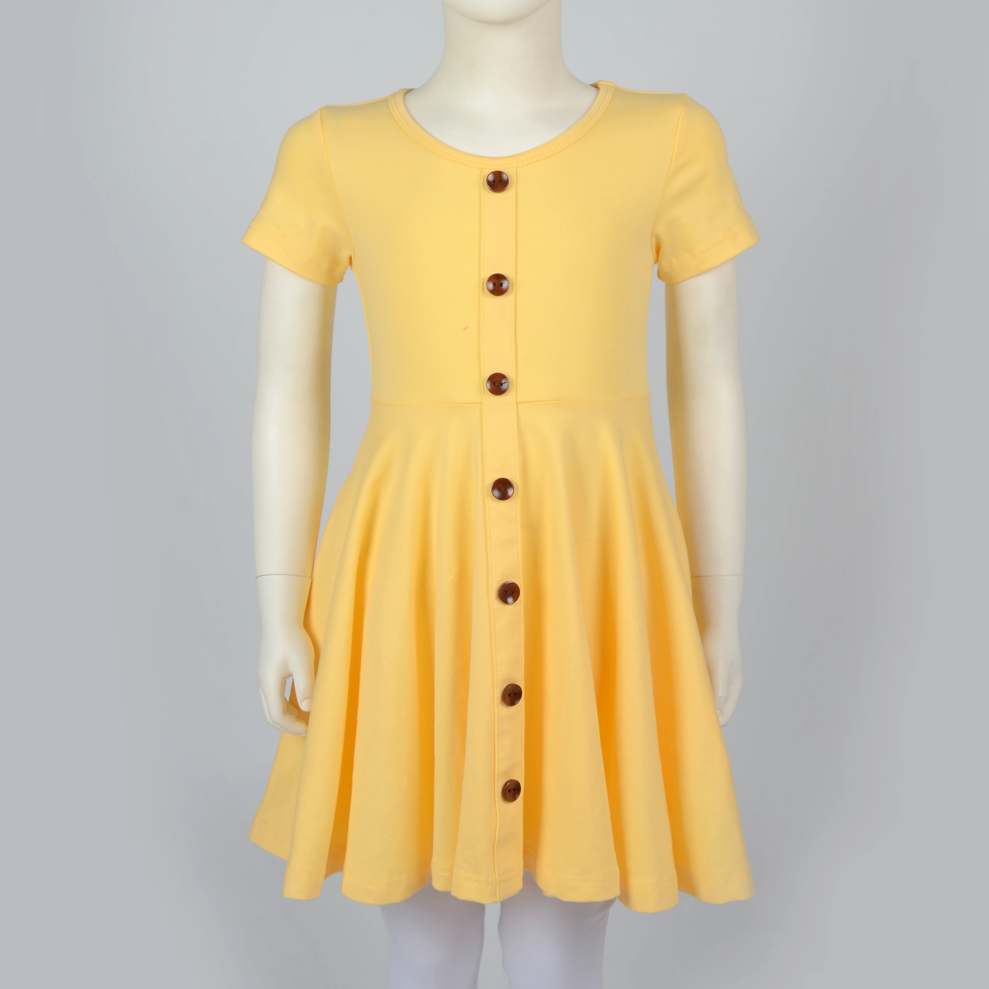 High Quality Cotton Spandex Children Dresses 2-12 Year Old Girl Dresses for Party Full Casual Dresses