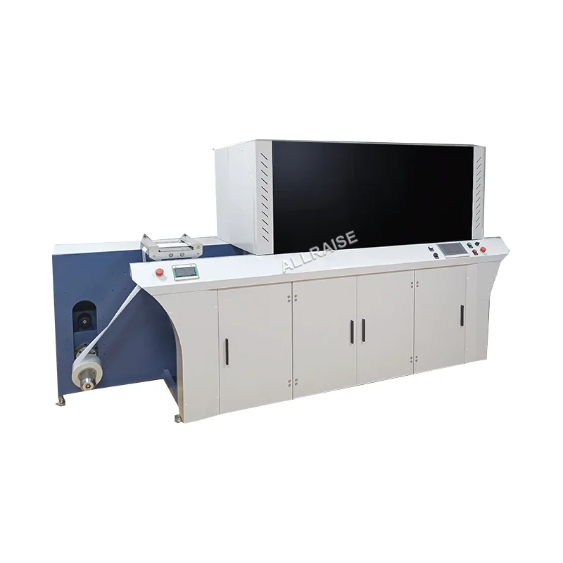 High Speed Roll to Roll Digital Cold Foil Stamping Spot UV Varnish Coating Machine Gold Logo With LED UV Curing