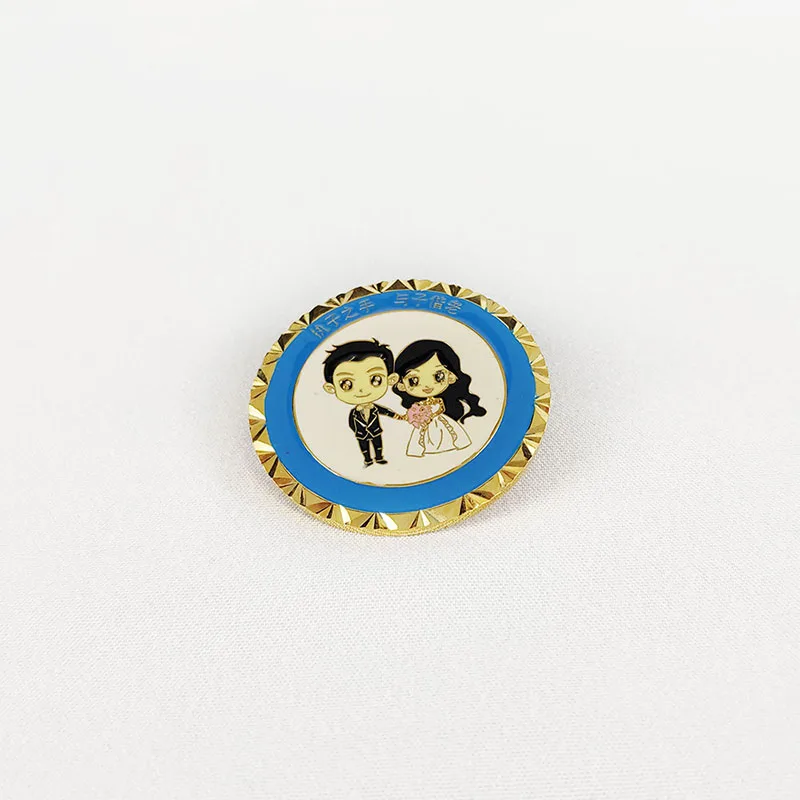 Cartoon animation metal badge custom logo enamel badge custom diy paint school badge commemorative medal processing
